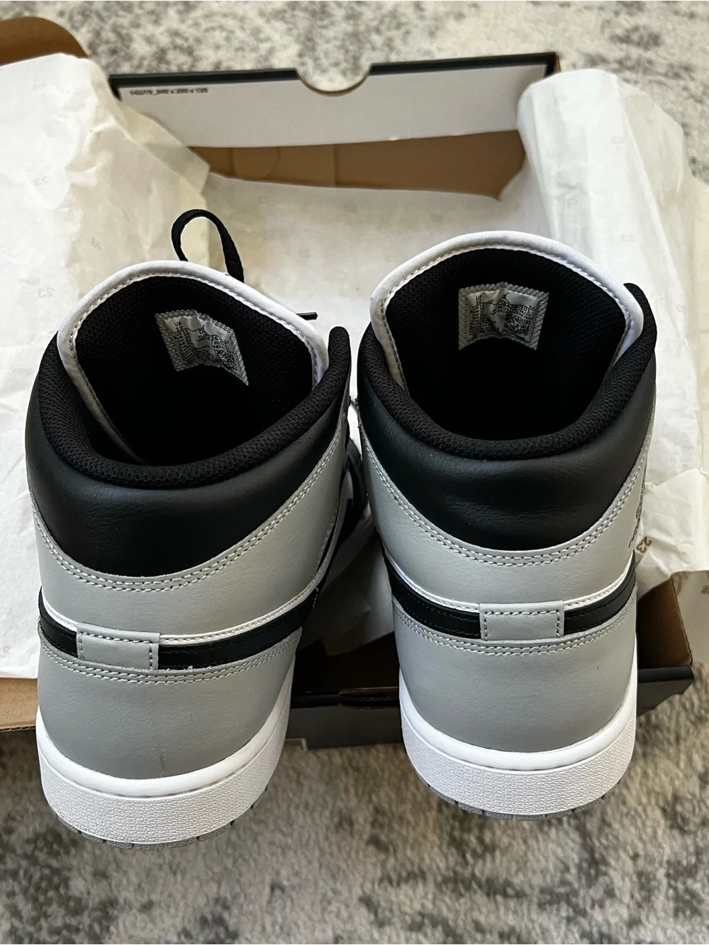 Jordan Air 1 Mid Black/White/Gray Men's Sneakers
